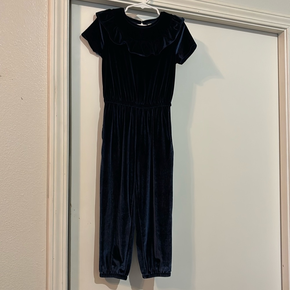 Tucker and Tate Blue Velour Romper